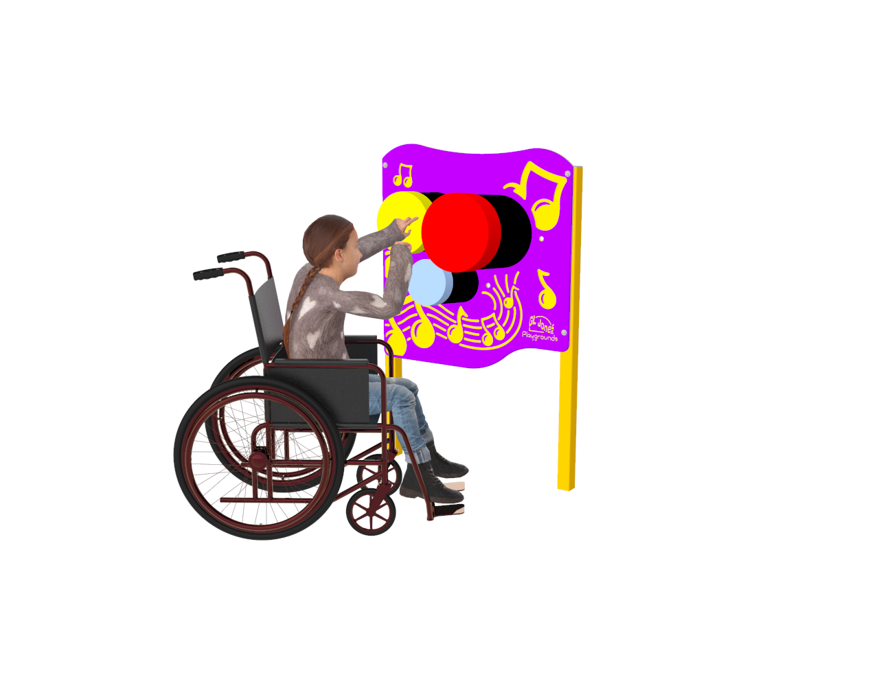 GL Jones Playgrounds - Bongo Inclusive Free Standing Music Panel